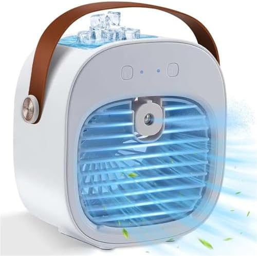Portable Air Conditioner, Desktop Electric Water Air Cooler Cooling Fan Usb Rechargeable Air Cooling,Desktop Fan for Home Outdoors