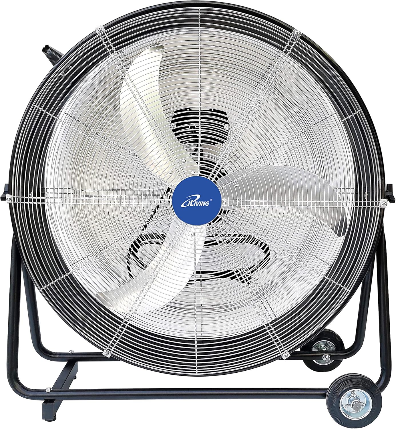 iLIVING 30 Inches High Velocity Drum Fan Industrial, Commercial, Air Circulator for Garage, Shop, Patio, Barn, Greenhouse, Speed Control 8300CFM, UL Listed,Black