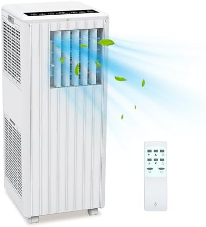 Portable Air Conditioners, Efficient 3 in-1 Portable AC Unit with Sleep Mode,8000 BTU, Dehumidifier, Remote Control, Quiet Cooling Room Air Conditioner, Portable AC for Bedroom, Office, Apartmen
