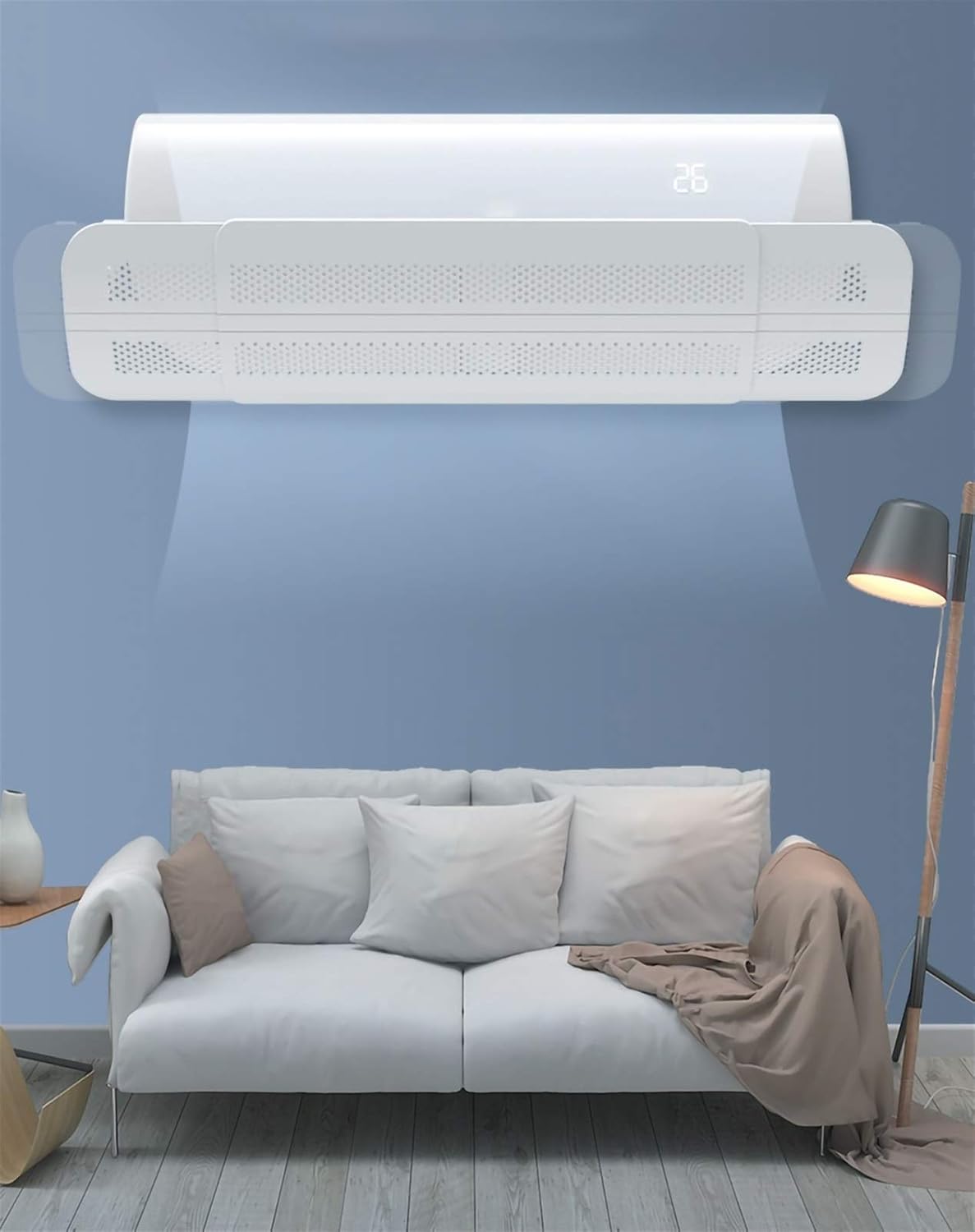 Air conditioner windshield Direct Proof Air Conditioning Windscreen, Telescopic Air Conditioning Spoiler, Suitable for Home and Office, Telescopic Air Conditioning Deflector