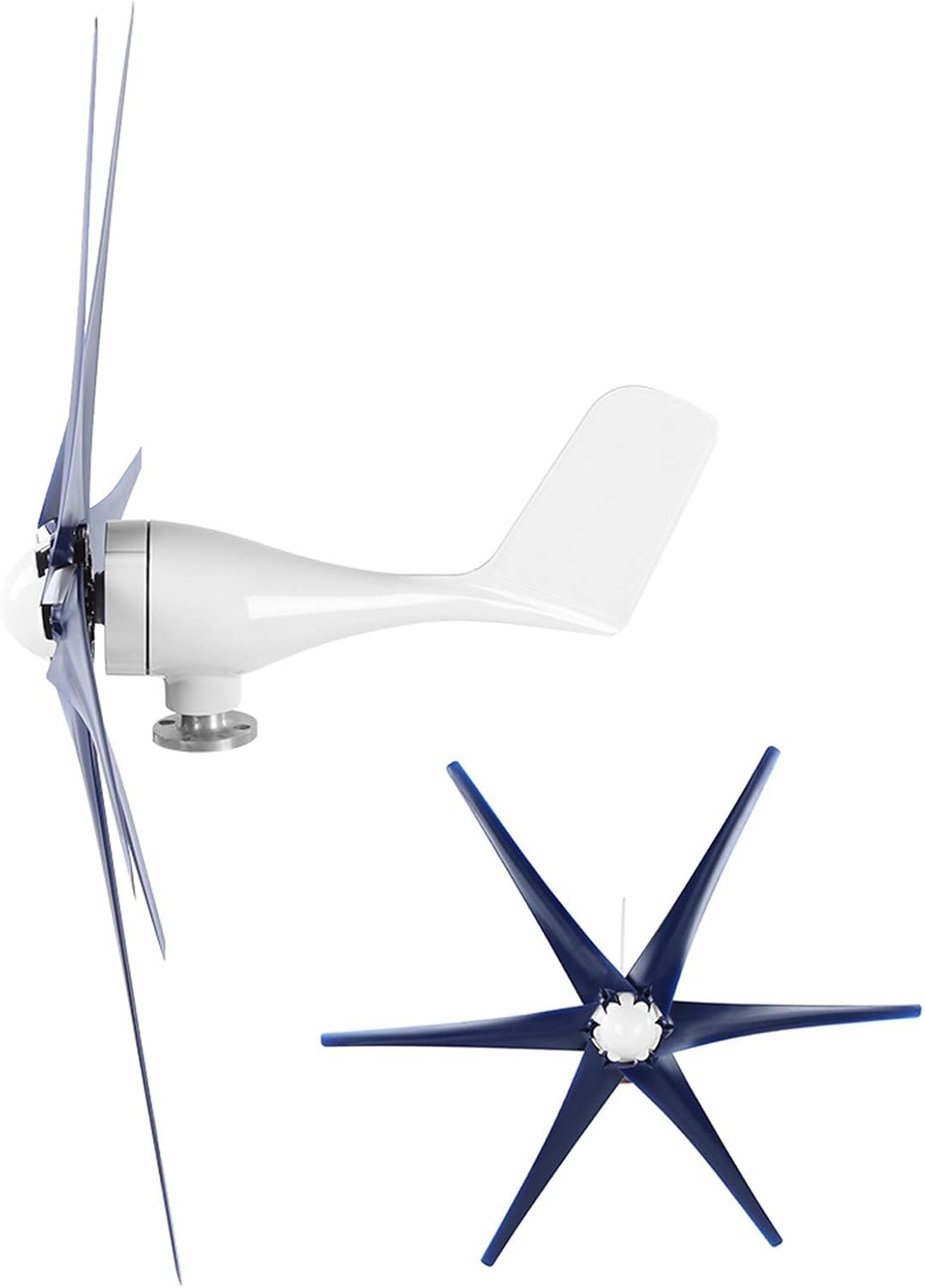 Small Windmill Turbines Generator, Wind Mill Generator Kit, Wind Industrial Machinery Equipment 800W with 6 Blade for Boat and Home Charging (48V)