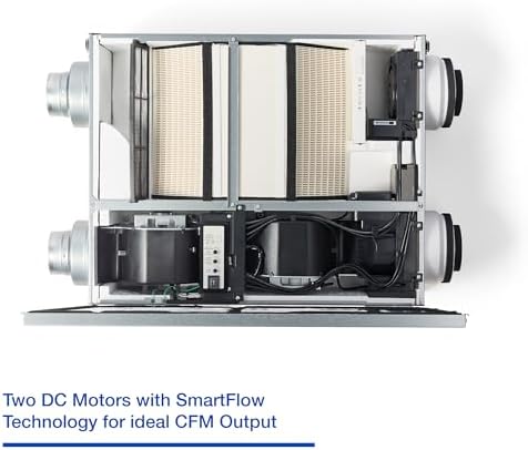 Panasonic Intelli-Balance 100 Energy Recovery Ventilator (ERV), 30-100 CFM, Standard Plug-In, Cold Climate, FV-10VEC2