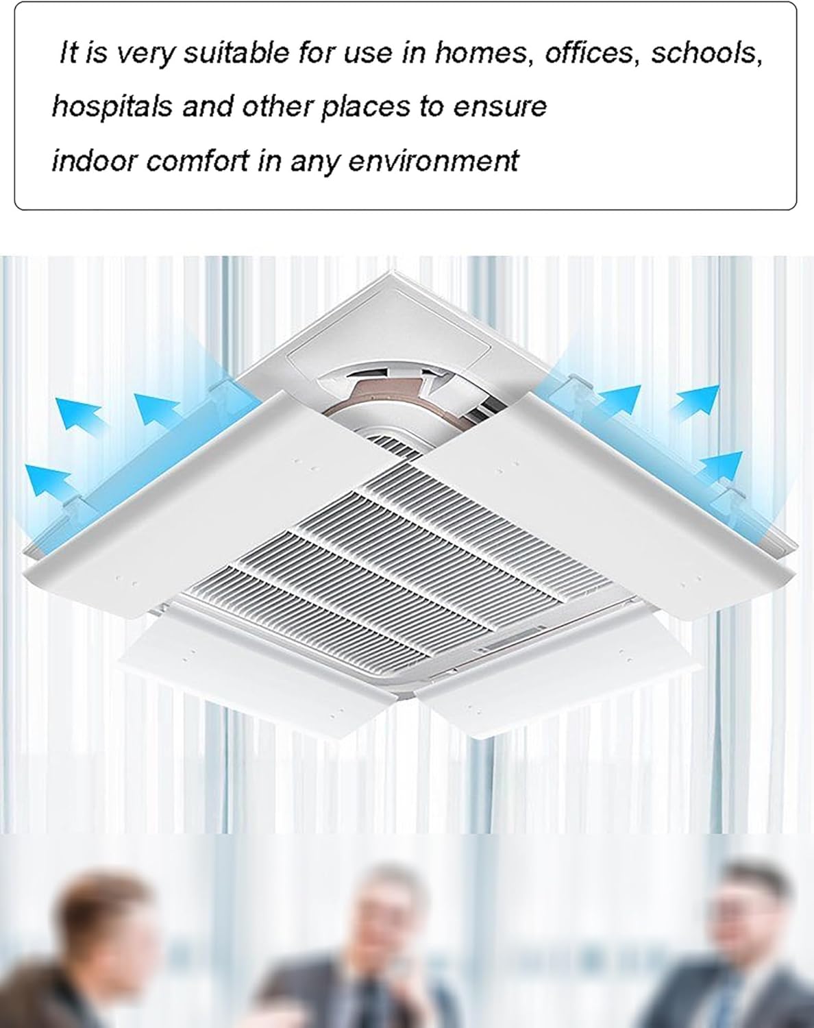 Central Air Conditioning Deflector, Air Conditioner Deflector for Ceiling Central Air Conditioning, Angle Adjustable, Prevent The Air From Blowing Straight