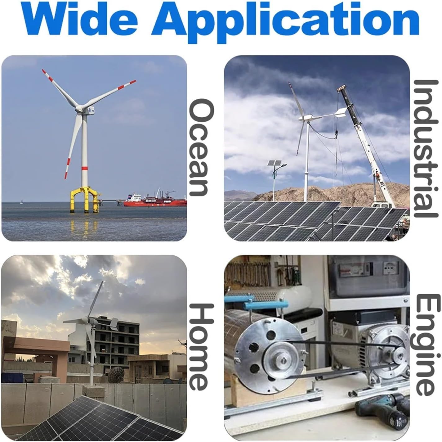 5KW 6KW 8KW Permanent Magnet Generator 24V 48V 96V Three-Phase Power Generators Low RPM for Windmill Water Turbine Industrial Energy(Without Base,120V_8KW)