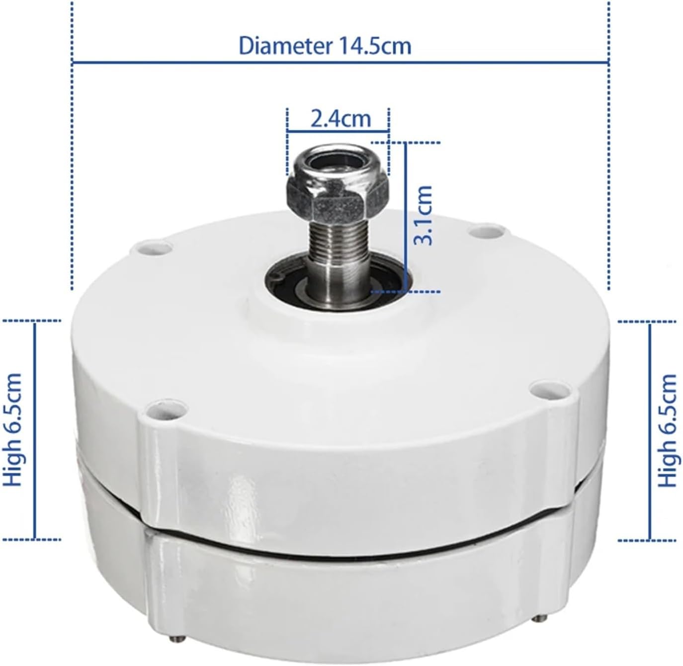 Generator 4KW 5KW 6KW 12V 24V 48V 3 Phase Gearless Permanent Magnet AC Alternators for Wind Water Turbine Industrial Energy(Single Shaft,24V_6KW)
