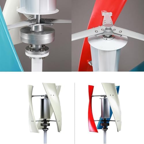3000W/5000W Vertical Wind Turbine Generator Kit, 12V/24V/48V with 3 Blades, Permanent Magnet for Hybrid Wind & Solar Power Solutions, Efficient Energy Generation