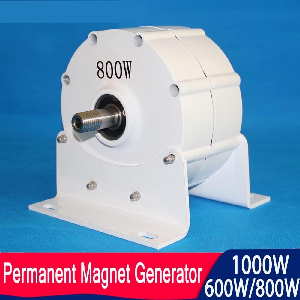 Wind Turbine, Low Speed 600W 12V 24V 48V 3 Phase Gearless Permanent Magnet Generator AC Alternators Use for Wind Water Turbine(with Base,48V_1000W)