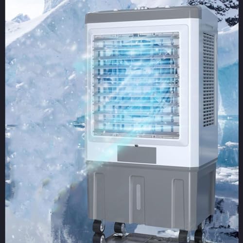 Portable Air Conditioner with 120° Oscillating Fan, 3 Speeds, 12-Hour Timer, Large Water Tank, No Hose Needed for Room/Office Cooling (120-150㎡)(84cm)