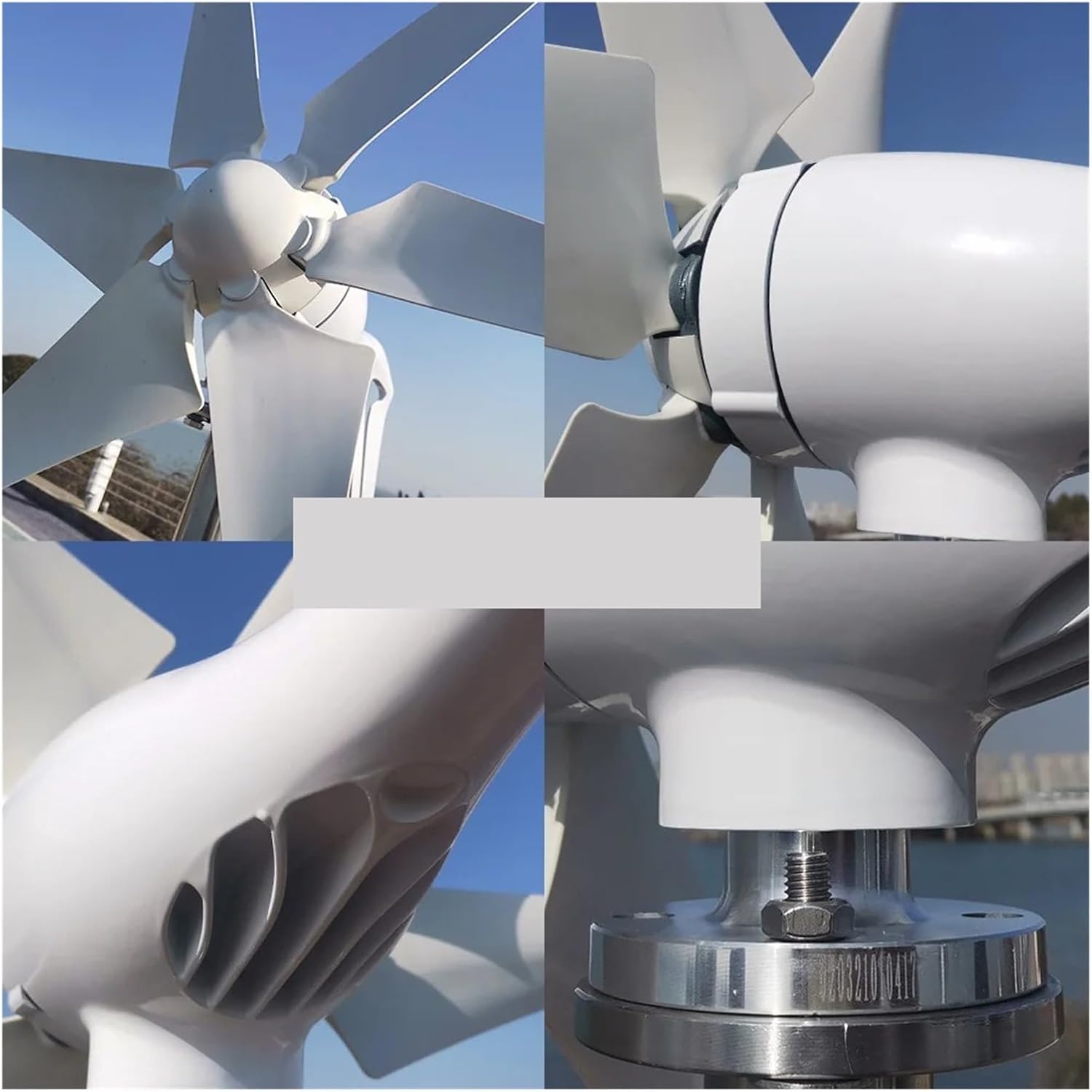 2000W Horizontal Turbine Wind Turbine Generator Kit, 12V/24V/48V Low Noise Vertical Axis Wind Turbine Generator with Controller Industrial Energy(Hybrid Controller,48V_2000W)