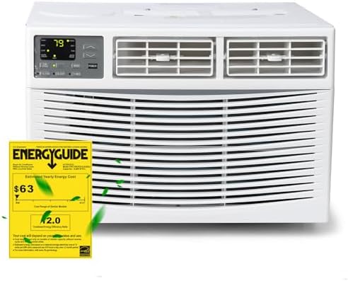 Window Air Conditioner, 8,000 BTU, Cools 350 Sq.ft, 3 Cooling & Fan Speeds, Window AC with Remote/App Control, Energy Saving, 110-115V