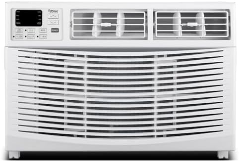 10,000 BTU Window Air Conditioner, Cools Up to 450 Sq. Ft., Quiet Operation, Cool/Fan/Dry Modes, Digital Display, Remote Control, Easy Install & 2-Year Warranty