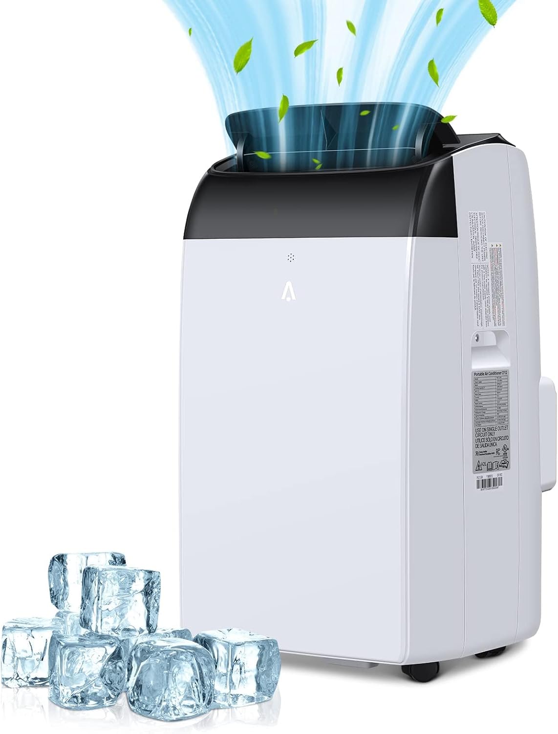 Portable Air Conditioners, 14000 BTU AC Unit with Remote Control, Energy Efficient Quiet Operation for Bedroom, Office, Dorm Rooms Up to 750 Sq. Ft, 24H Timer, White