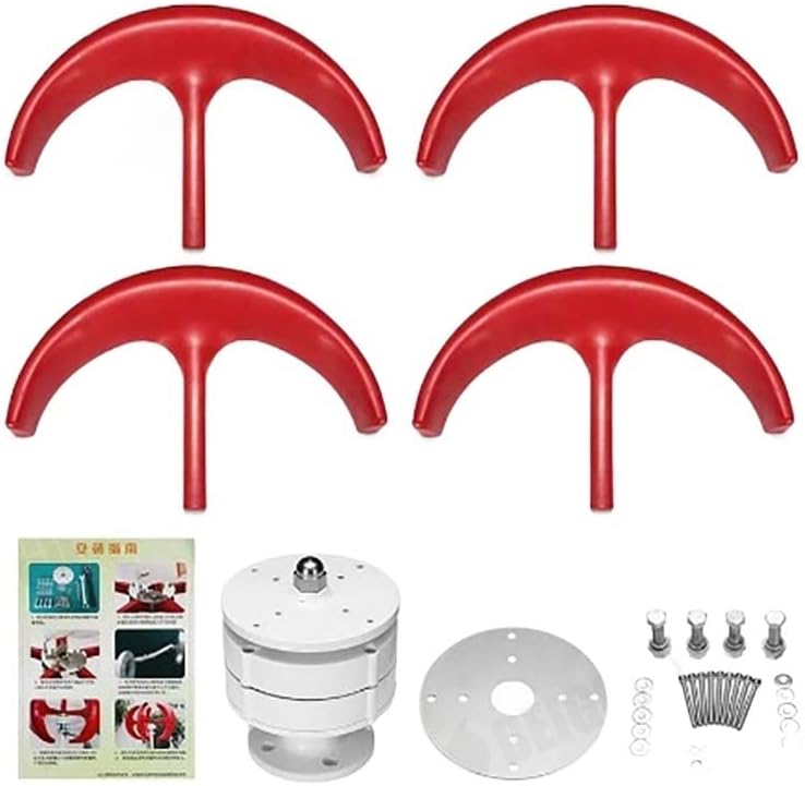 Wind Turbine, 3000W Wind Turbine 12v 24v Vertical Axies Wind Generator VAWT Small Windmill Free Energy with MPPT Charge Controller Homeuse(White,MPPT Controller_48V)