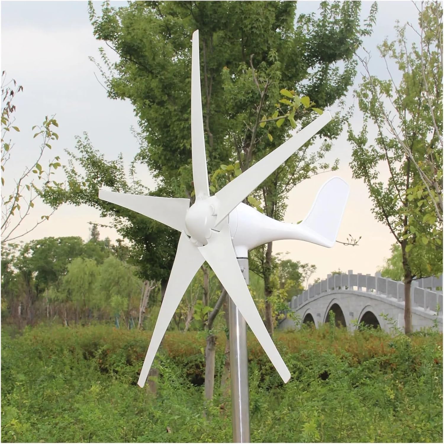 Wind Turbines, Wind Turbine Generator 12V/24V 800W Rated 5 Blades Windmill Low Wind Speed Starting Wind Turbines(24V)