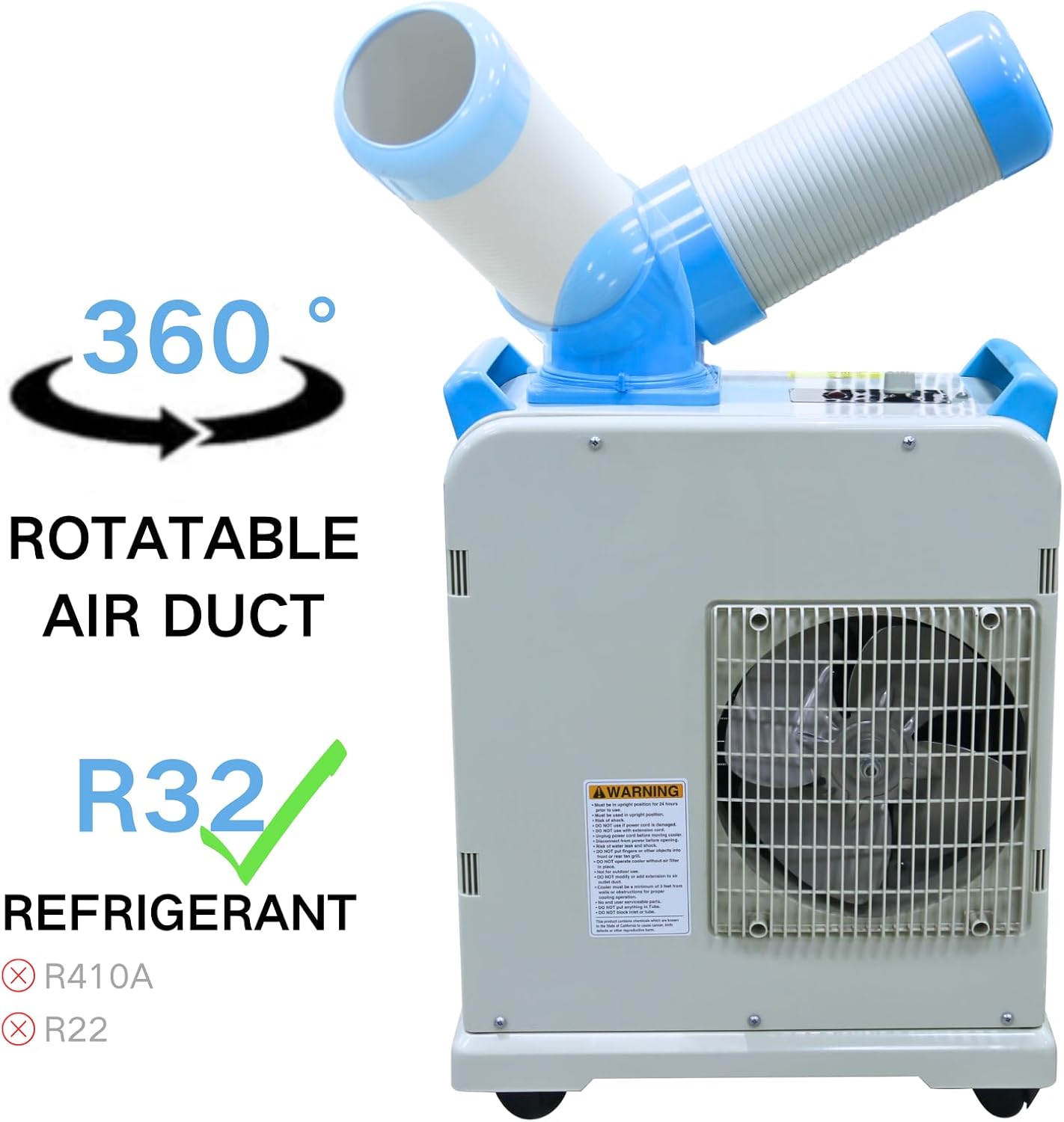 Industrial Spot Air Conditioner – 6000 BTU Portable Air Cooler with R32 Refrigerant, Mobile Spot Cooler for Indoor/Outdoor Use