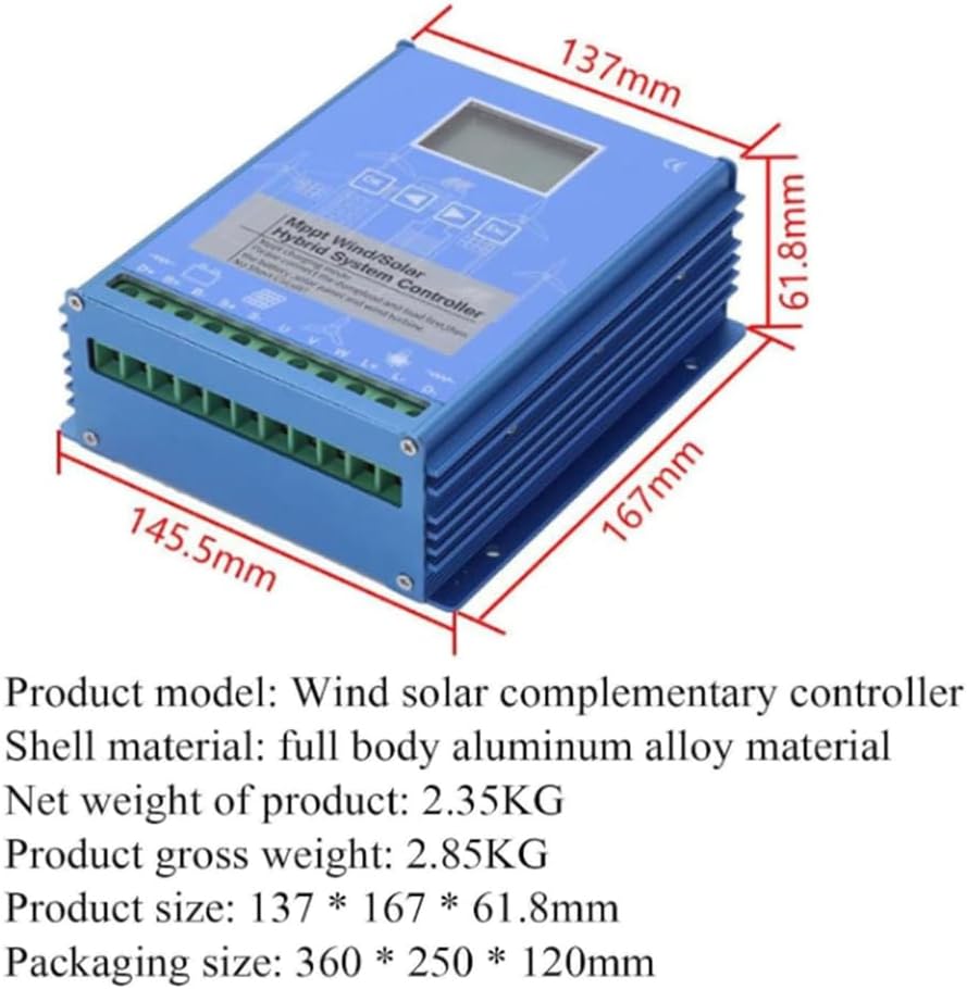 24V,HYZHANHONG Wind Solar Hybrid Charge Controller 15000W 12V 24V 48V MPPT Boost Charge Regulator with LCD Display and Dump Load,for Home Street Light