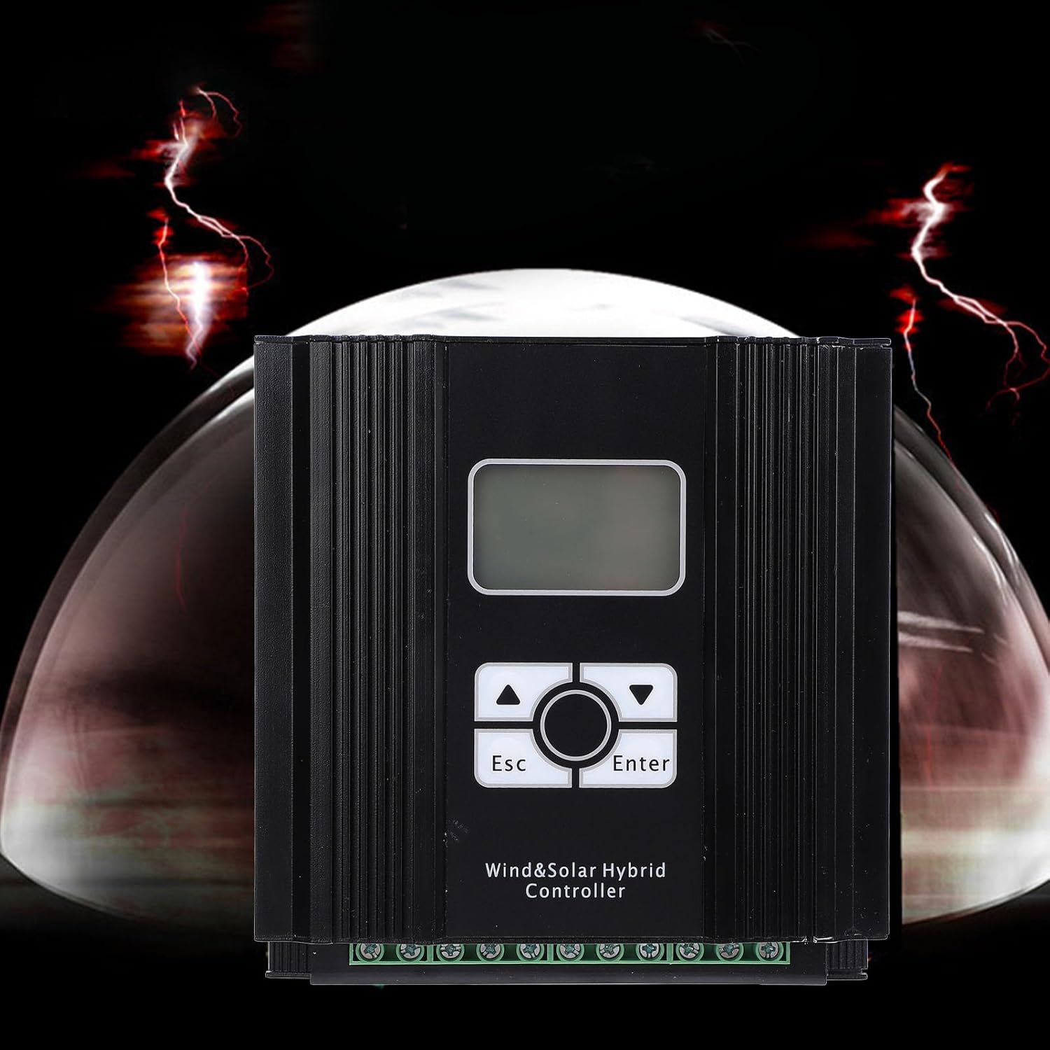 Hilitand Wind Solar Hybrid Controller 12V/24V MPPT Charge Controller Kit High Efficiency with LCD Display for Solar Panel System Home Marine Street Light (400W Fan)