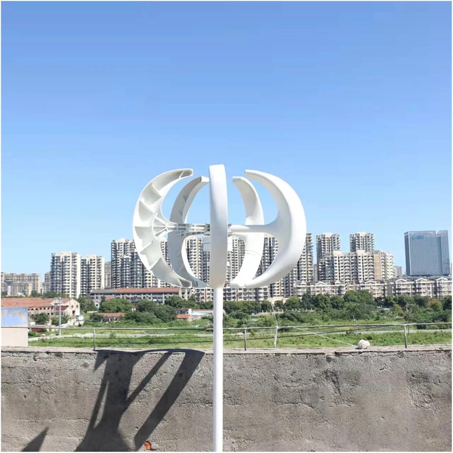 Wind Turbines, Wind Turbine nerator 3000w 48V 24V 12V Windmill Vertical Wind Turbine 3KW Home Use Low Noise(White,12V)