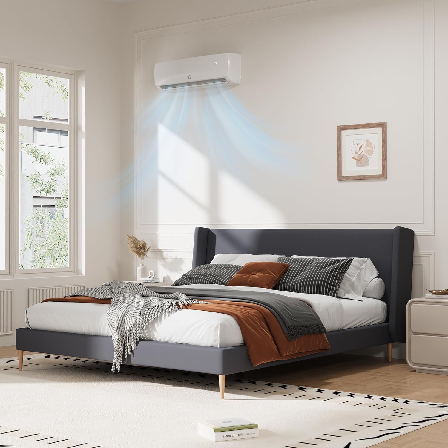 Ultra-Quiet 42dB |12000 BTU 19 SEER Ductless Mini-Split Air Conditioner Heat Pump | 3-in-1 Cooling, Heating & Dehumidifying | 230V White Inverter AC System | Includes 10ft Pre-Flared Line Set