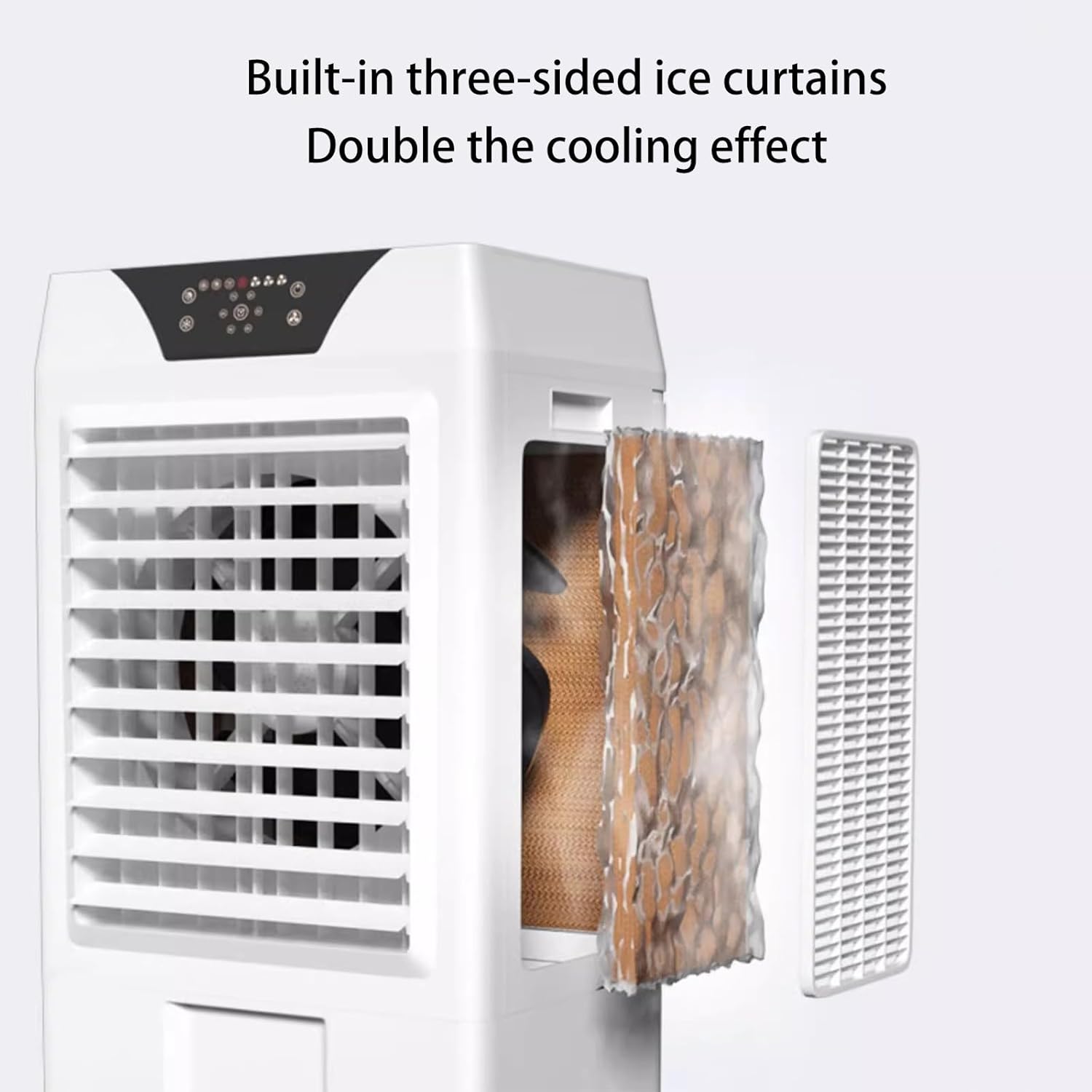 Portable Swamp Coolers, Evaporative Air Cooler with 3-Speed and Ice Crystals, Portable Air Conditioner for Patio Garage Commercial Use