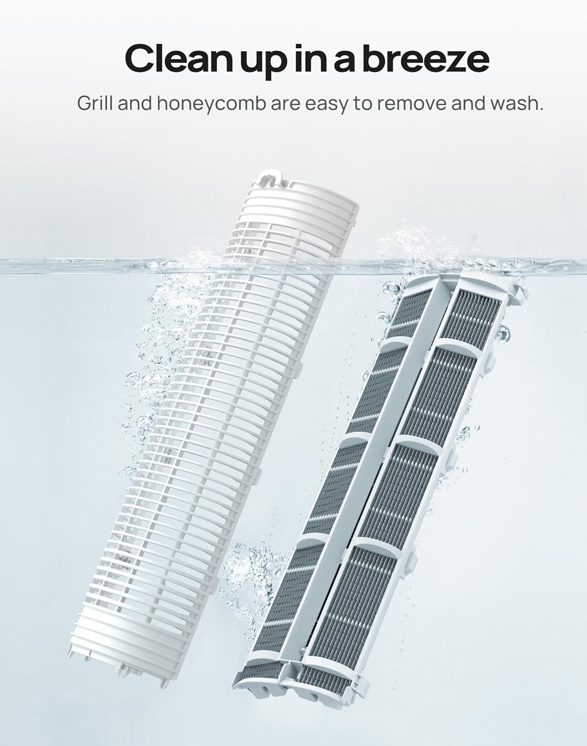 Dreo Portable Air Conditioners Fan, 40” Standing Fans that Blow Cold Air, Portable AC，80° Oscillating Evaporative Air Cooler，Removable Water Tank, Ice Packs, Remote Control, 4 Speeds, 7H Timer, White