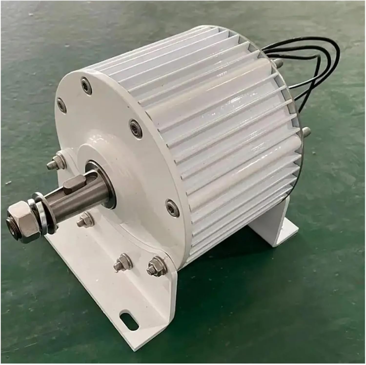Low RPM Wind Turbines Generator 3KW 5KW 8KW 10KW 500RPM Gearless Permanent Magnet Generator AC tors Use for Wind/Water Turbine Industrial Energy(with Base,120V_3000W)