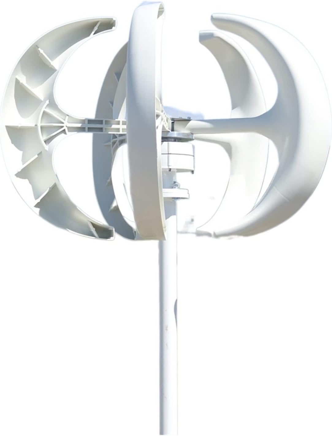 Wind Turbine, 1000W Wind Turbine 12v 24v Vertical Axies Wind Generator Small Windmill Free Energy with MPPT Charge Controller Homeuse(White,Turbine ONLY_48V)
