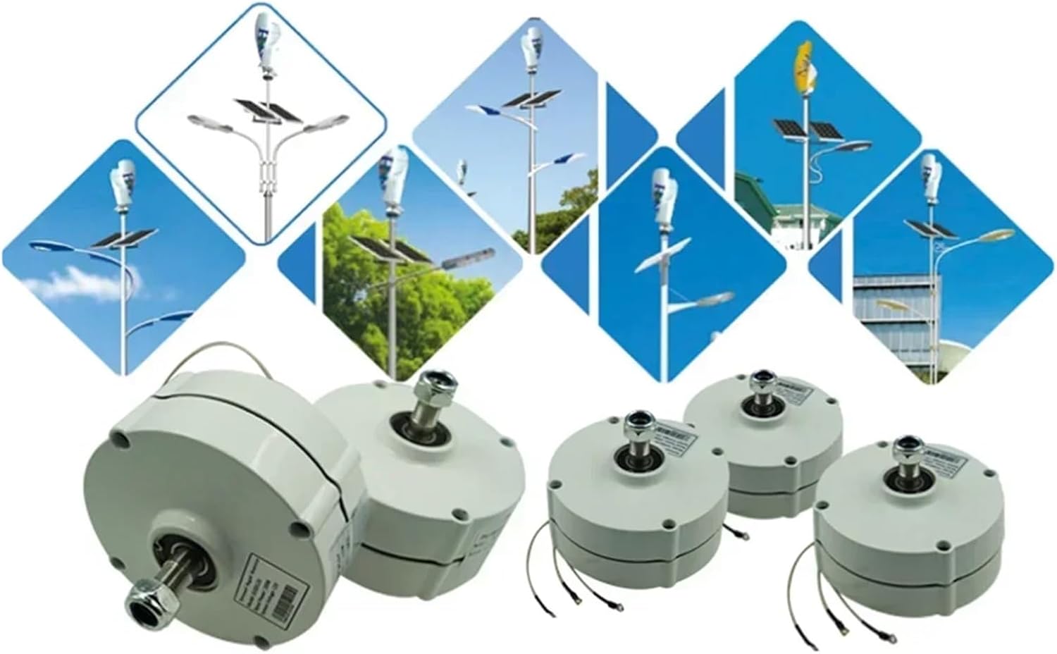 500W 12V 24V Gearless Permanent Magnet Generator for Wind Turbines and Water Turbines Low Speed Power Generator Industrial Energy(with Base,24V)