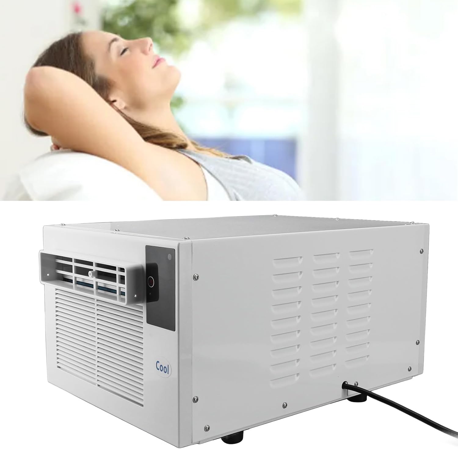 Saving Portable Air Conditioner with Compression Engine Refrigeration 1900BTU 280W Dual Inverter for Dormitory Office Camping (Plug 110V)
