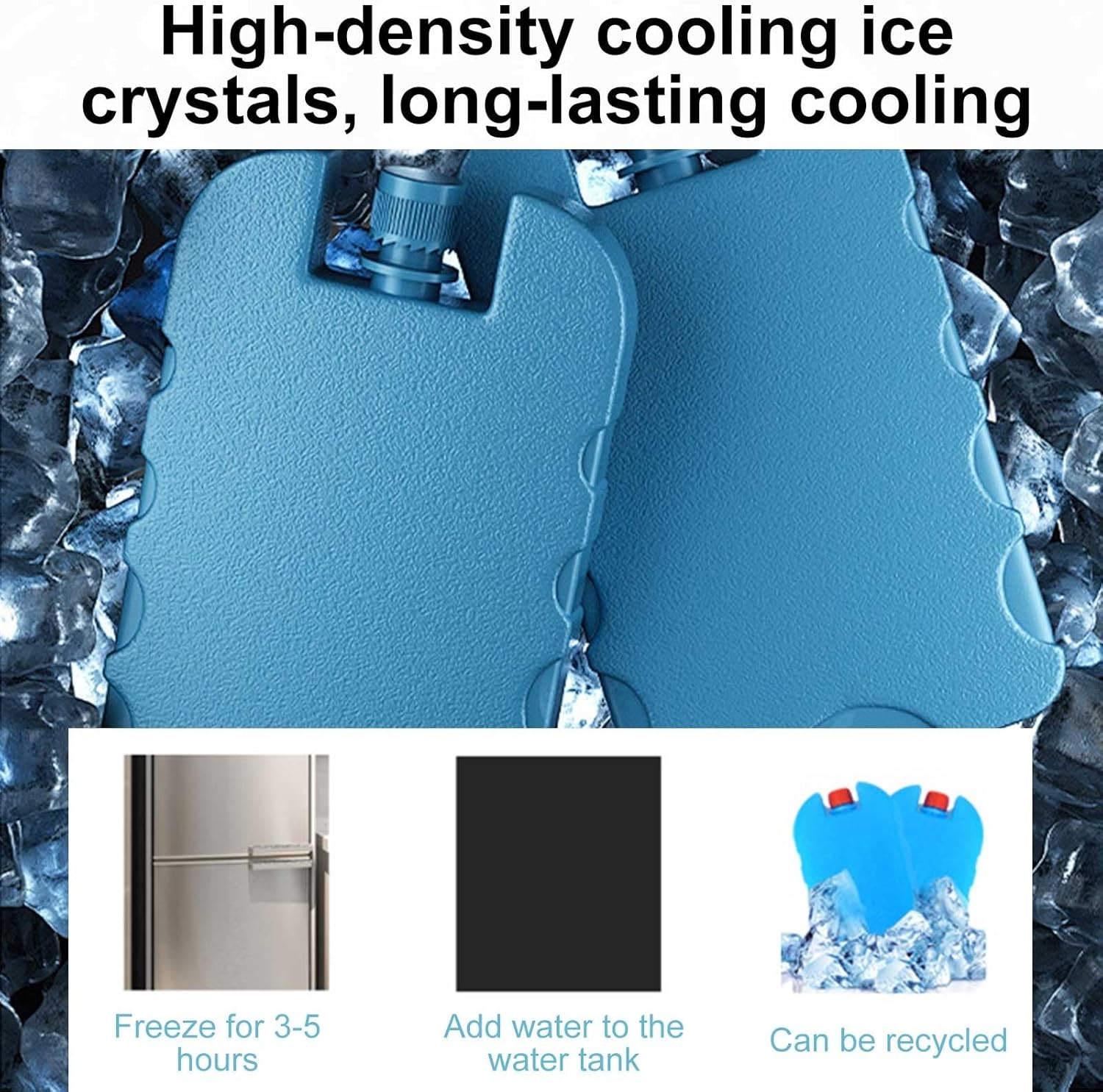 Portable Air Conditioners, Evaporative Air Cooler, Swamp Cooler with 40L/8.8 Gal Water Tank, 3-Speed Fan, 120°Oscillation, 2 Ice Packs, for Room Garage Patio(Orange)