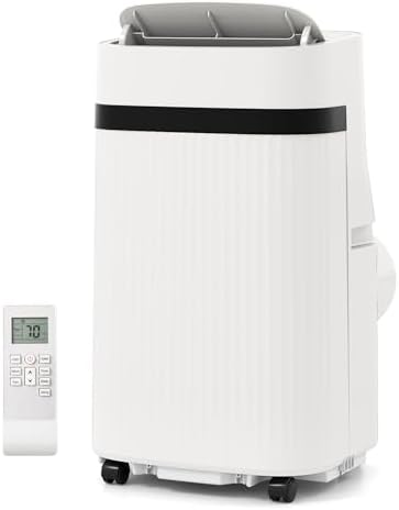 GOFLAME 12000BTU Portable Air Conditioner, 3 in 1 Energy-Efficient Floor AC Unit with Fan & Dehumidifier, Sleep Mode, LED Display, Remote Control & Window Kit, Cools Room up to 550 Sq.Ft