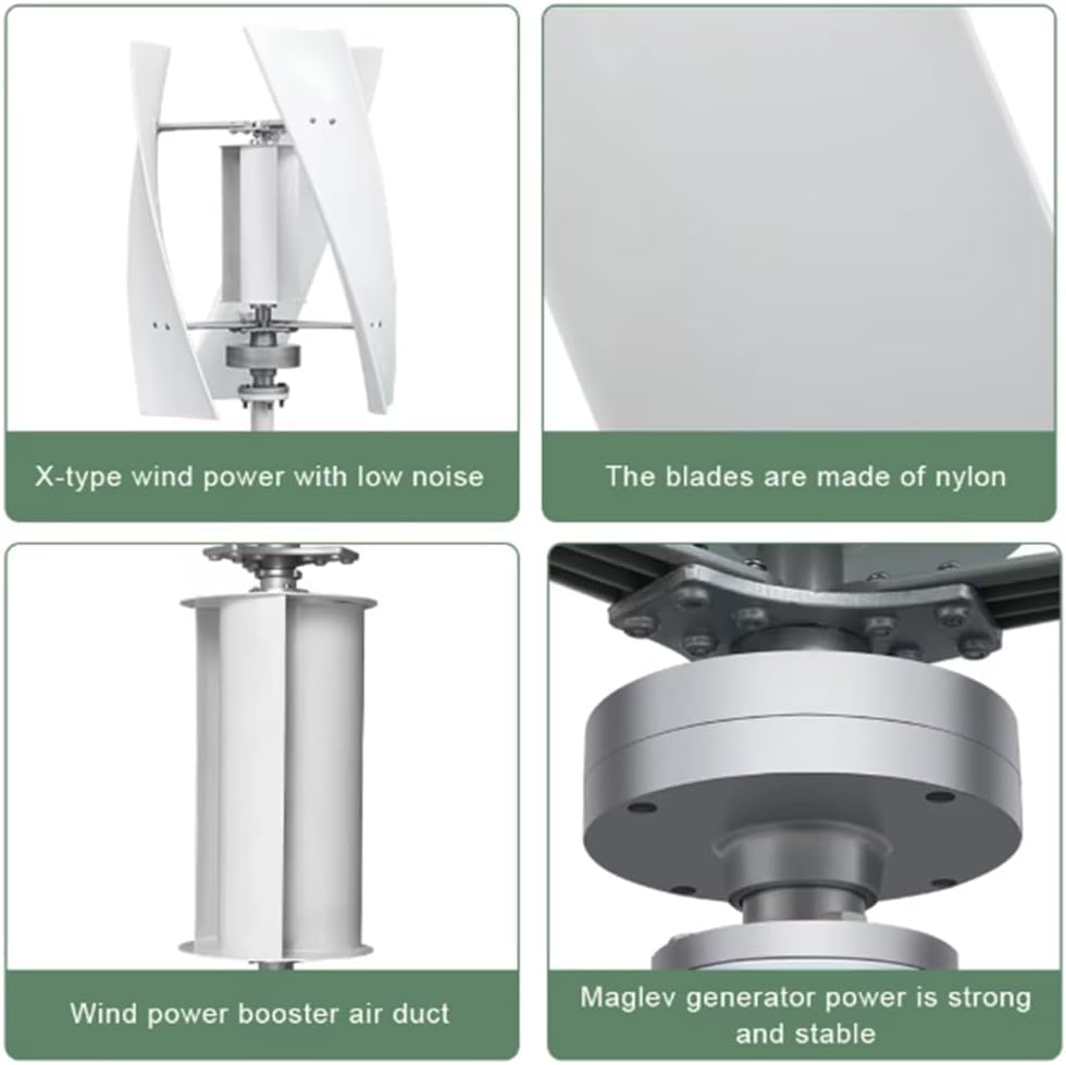 2000W Efficient Vertical Wind Turbine Power Generator,for Home 12V 24V 48V 220V AC Permanent Magnet Wind Generator with Inverter Converter/MPPT Controller,48v