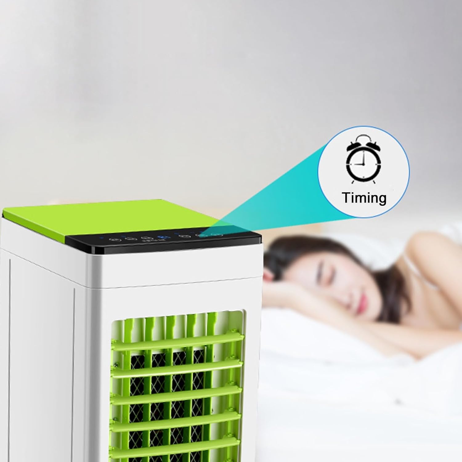 Portable Air Conditioners with LED Control Panel, Quiet Air Conditioner, 3 Wind Speeds Portable Air Conditioner, for Bedroom, Office(Black)