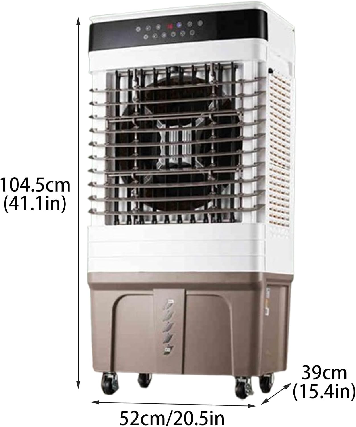 Evaporative Air Cooler, Portable Swamp Cooler with Water Tank, 3 Speed Windowless Air Conditioner for Garage, Yard, Commercial Use