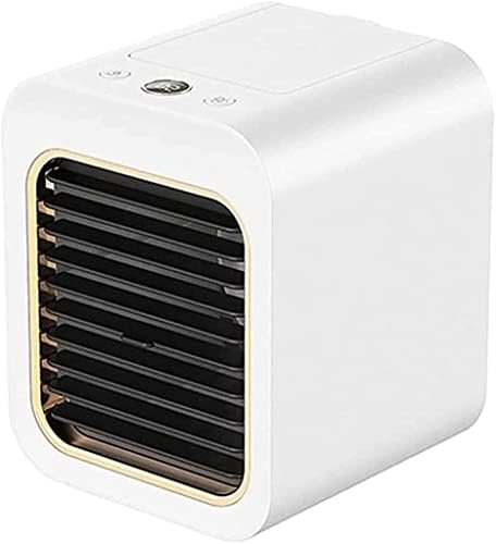 Mini Air Cooler - Portable Cooler Fan, Portable Desktop Cooling Fan, Personal Table Air Conditioner Fan for Bedroom Office Home Room (Color : White)