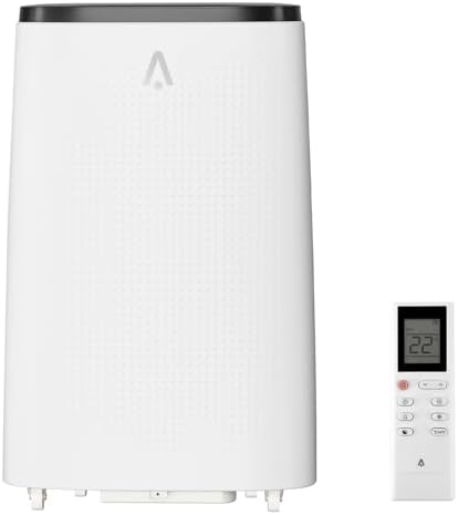 14000 BTU Portable Air Conditioners, 3-In-1 Unit Offers Fast Cooling, Dehumidification, Three-Speed Fan for Rooms Up to 750 Sq. Ft, with a 24-Hour Timer, Remote Control, and Operates Quietly, Black