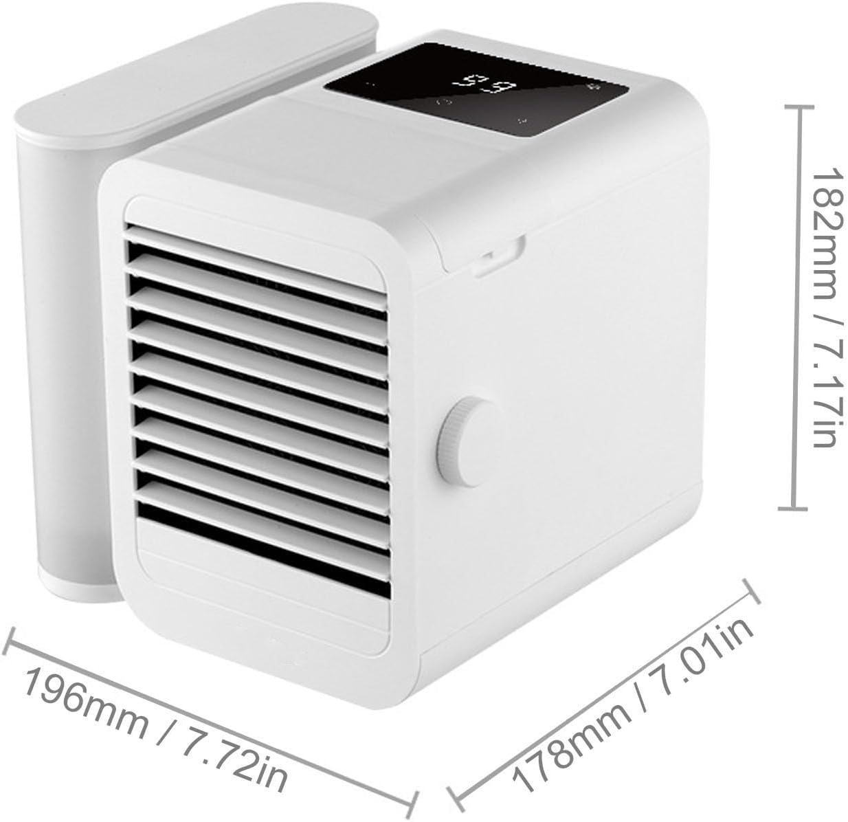 Portable Air Conditioner Fan with 7 Color LED Lights, 1000ml Water Tank, USB Type-C, 99- Control, Mini Evaporative Cooler for Room, Office, Home