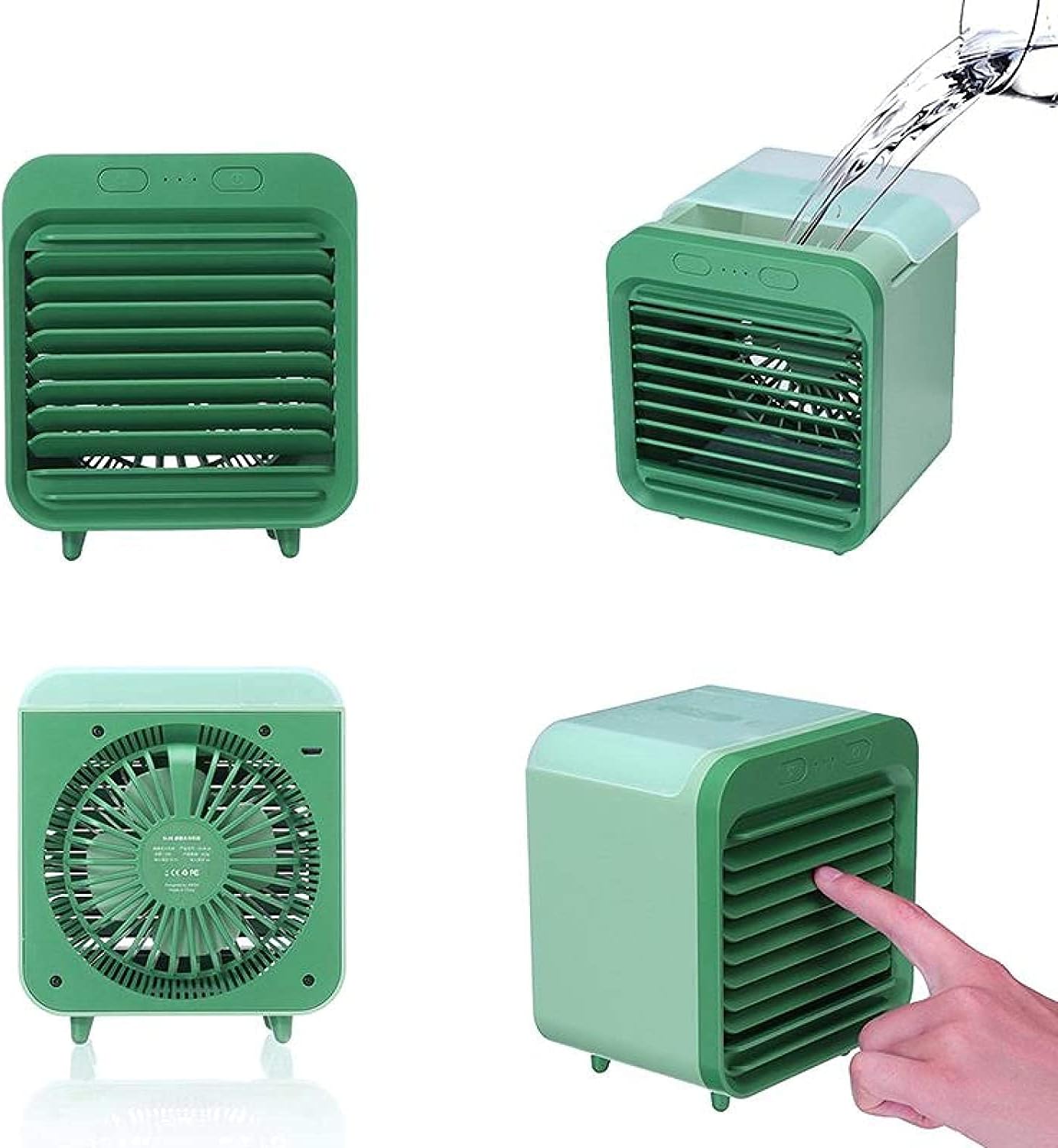 Mini Portable Air Conditioner Humidifier, Usb Evaporative Cooling Fan, Three-speed Adjustable, Low Water Safety Alarm, Suitable For Home And Office Use