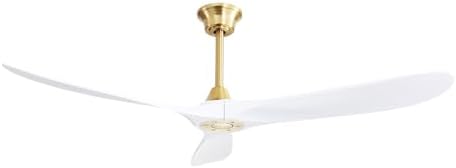 60 Inches Modern Abs With 6-speed Smart Remote, Reversible Dc Motor, Quiet Operation For Bedroom, Living Room, Gold – Energy Efficient