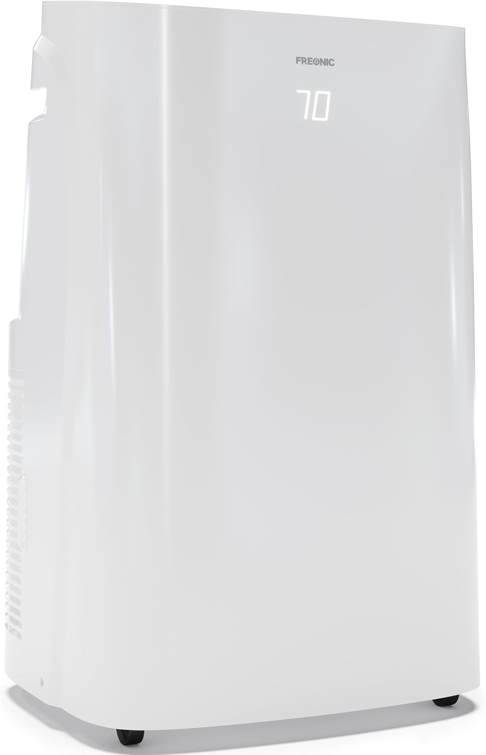 FHCP081AKR 8,150 BTU Portable Air Conditioner, AC for Rooms Sq.Ft, LED Display, 24H Timer, Auto-Restart, Sleep Mode, Dehumidifier, White, Up to 400 Sq. Ft