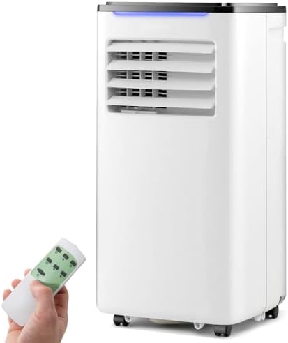 DORTALA Portable Air Conditioner 10000 BTU, 3 in 1 AC Cooling Unit with Cool, Fan, Dry & Sleep Mode, Window Kit Included, Standing Air Conditioner for Home, Apartment, Cools Rooms up to 350 Sq.Ft