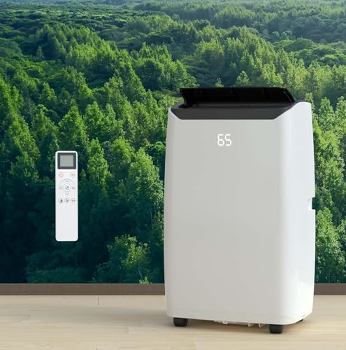 14,000 BTU Portable AC - Cools 750 Sq.Ft, 3-In-1 Air Conditioner With Dehumidifier & Fan, Includes Remote & Easy Install Kit for Rooms, Offices & Campers (Black).