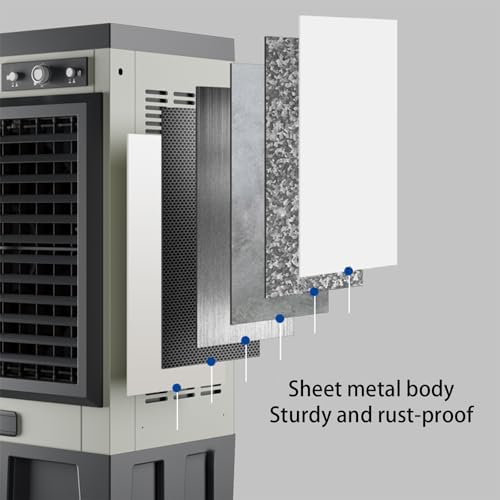 Portable Air Conditioners, Evaporative Air Cooler with Water Tank and Wheel, 3 in 1 Swamp Cooler Thats Blow Cold Air for Room(76.5 * 49 * 150cm)