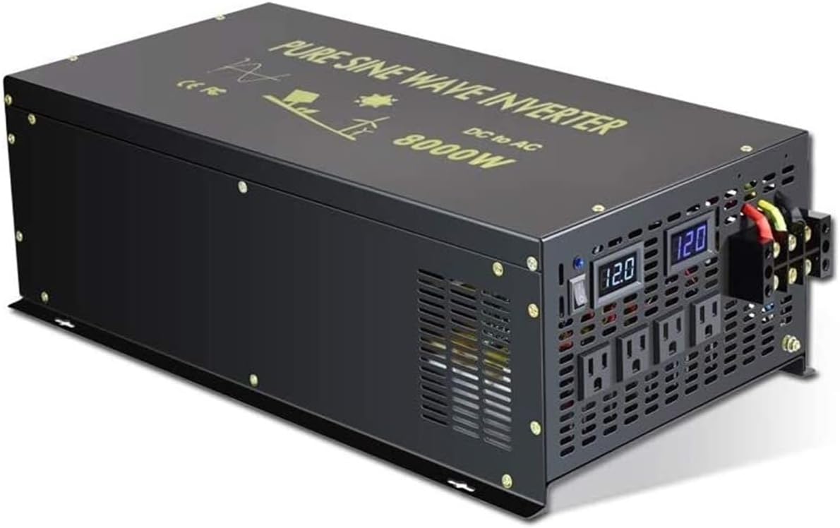 Off Grid Pure Sine Wave Solar Inverter 24V 220V 8000W Car Power Inverter Battery DC to AC Converter 12V/48V/96V to 120V/230/240V(72V or 96V,230V)