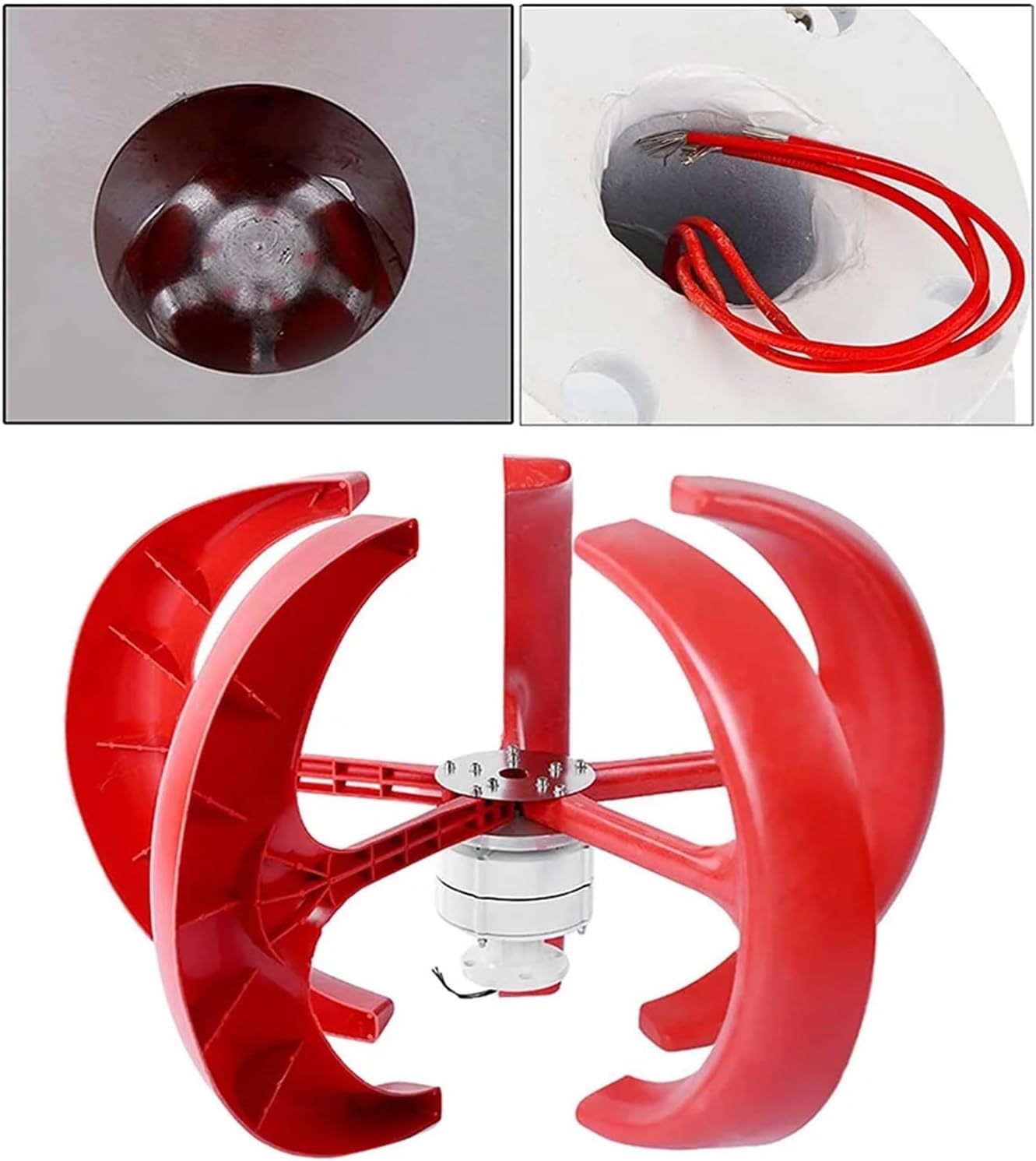 Wind Turbines, Green Energy 12v 24v Wind Turbine 800w Home Use Vertical Axis Turbine Generator Coreless Disc Alternator(12V)