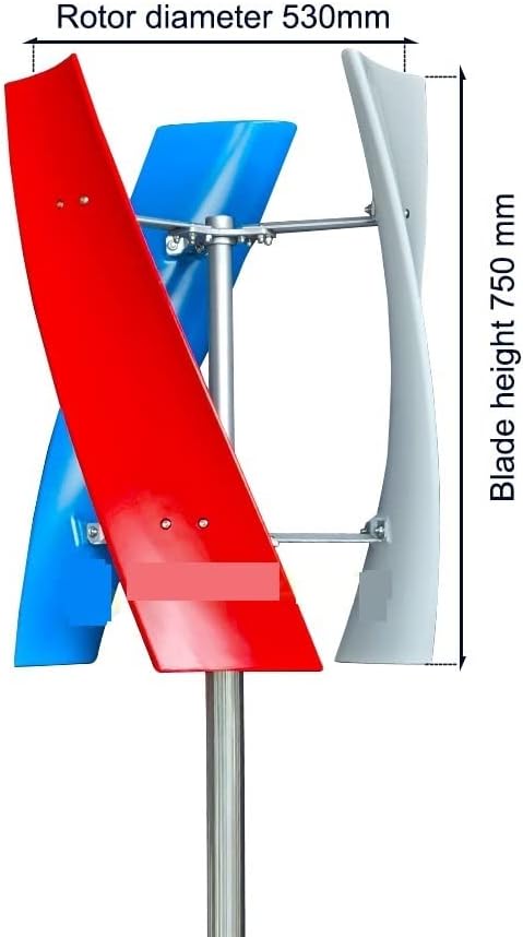 Wind Turbine, Wind Turbine Generator 600w 800w 1000w Small Energy Wind Power Windmill Mini Permanent Maglev 12v 24v with MPPT Controller(Multi,MPPT Controller_24V)