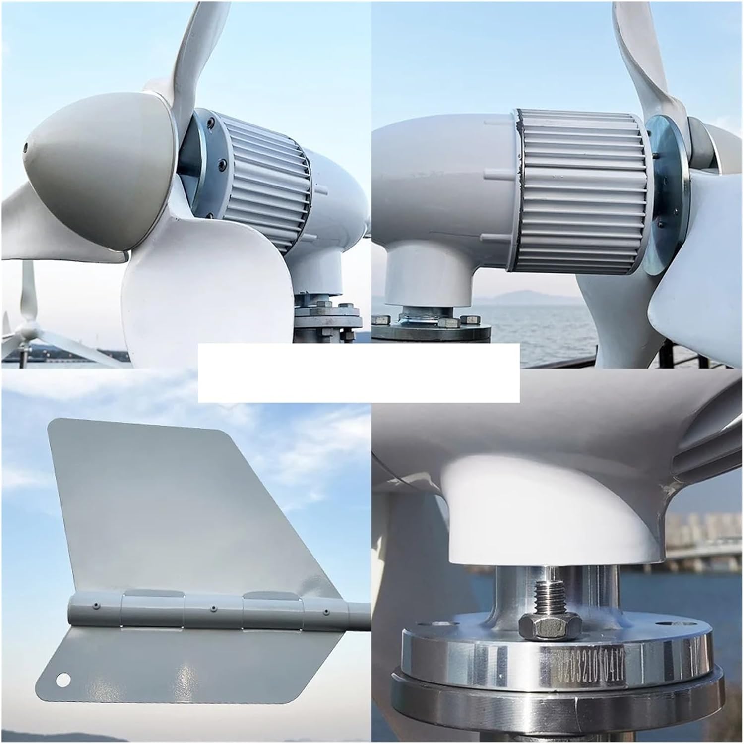 Powerful Wind Turbine Generator Kit 6KW Horizontal Wind Turbine Generator Set with Low Speed Wind Power Generator for Marine, RV, Home, Windmill Generator Suit Industrial Energy(24V_6000W)