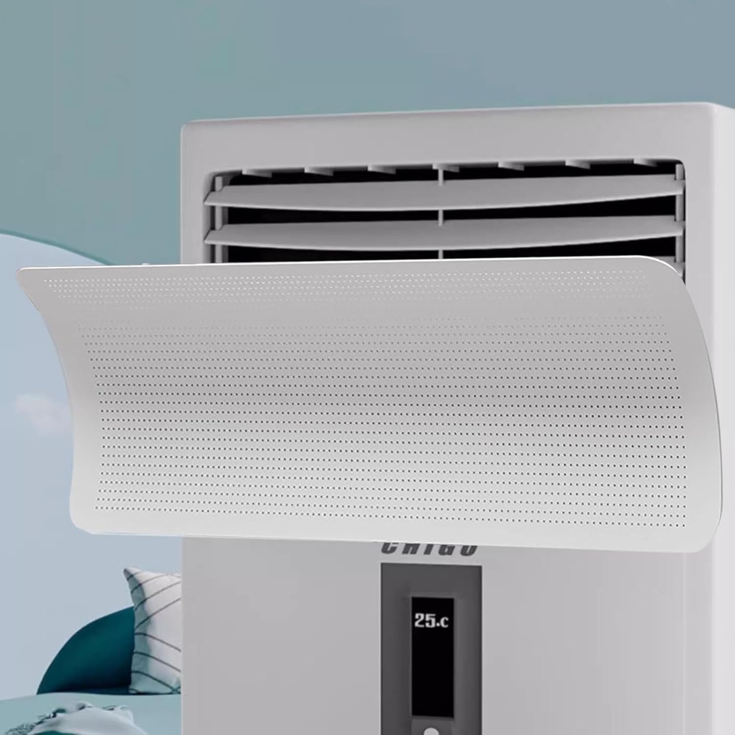 Air Conditioner Wind Deflector, Air Conditioning Baffle of Reverse C Shape Design, Air Deflector for Floor Standing and Cabinet