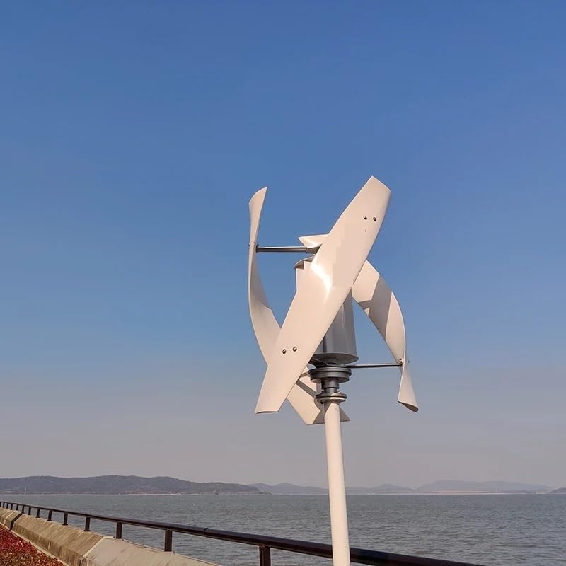 Wind Turbine, 3000W 24V 48V Vertical Wind Turbine Generator for Home Free Energy Wind Power Windmill Permanent Maglev with MPPT Controller(with Controller,48V_1600W)