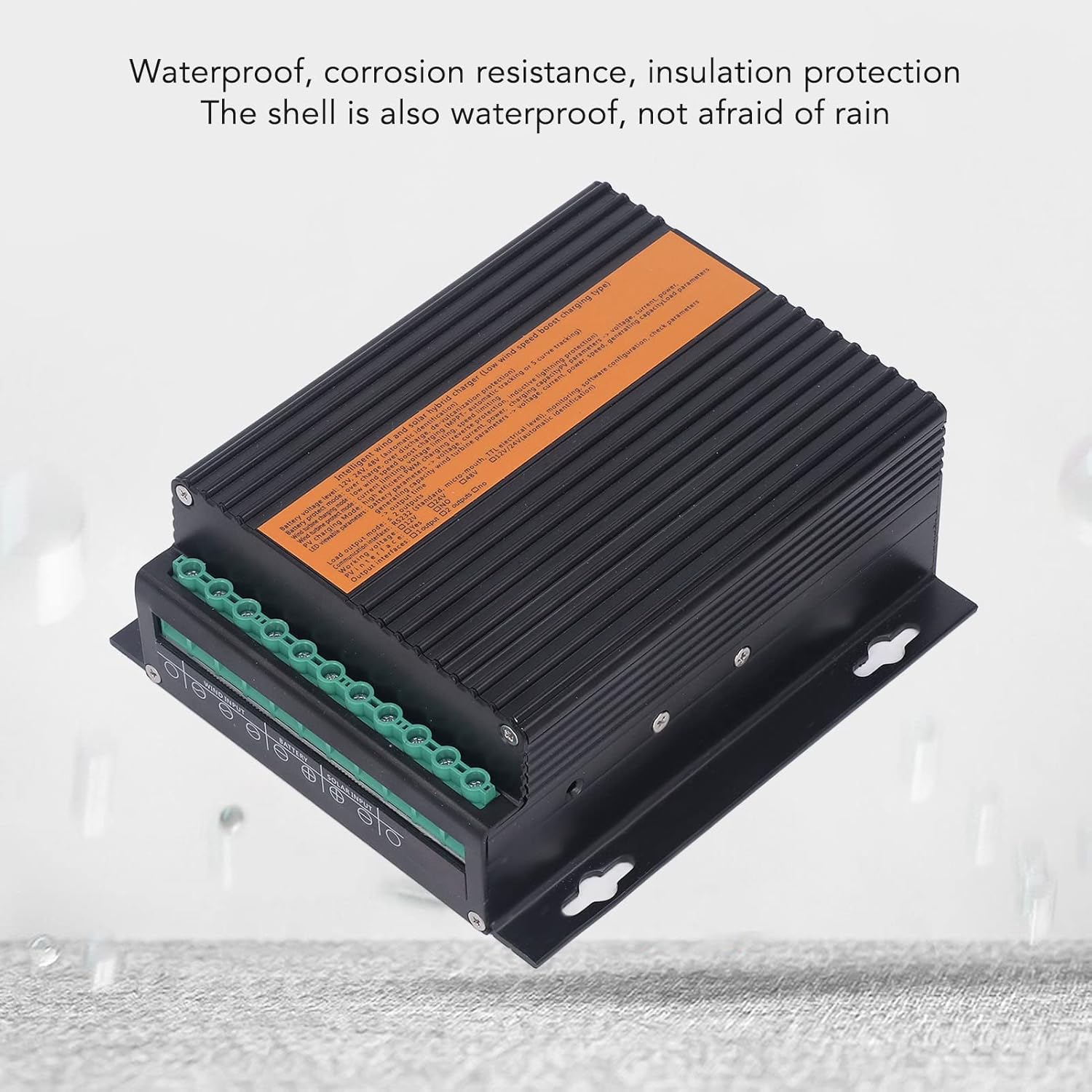 Wind Solar Hybrid Controller 200W PV Power 24V Waterproof Insulation - Multi Protections, MPPT Boost, Ideal for Panels and Wind Turbines (1000W Wind Power)